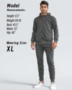 Men's tracksuit set slim fit, lightweight breathable pullover and trousers, casual sporty