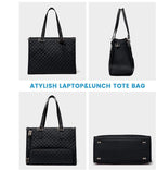 Insulated lunch and laptop bag 2-in-1 leakproof tote for work and travel
