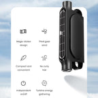 USB car cooling fan with headrest mount, bladeless 3-speed twin pack