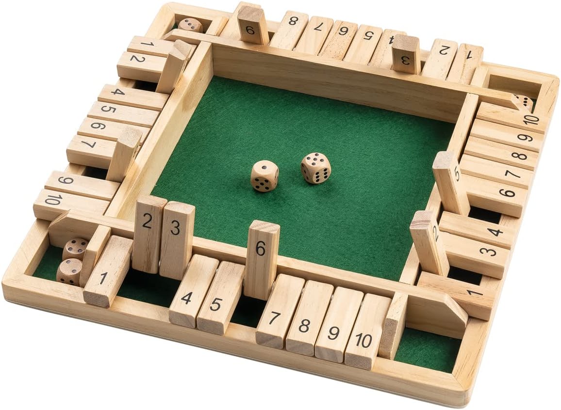 Family board game wooden addition strategy dice flaps ages 3+