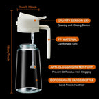 Olive oil sprayer bottle 2-in-1 spray and pour 470mL food-grade glass