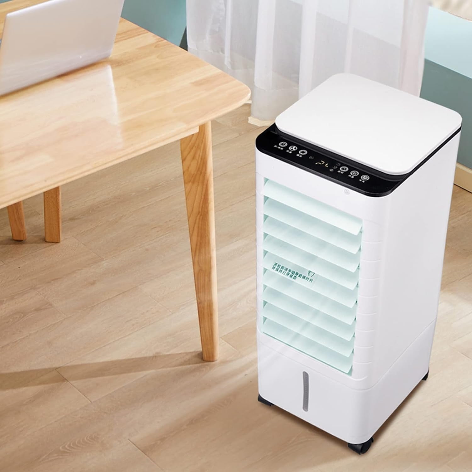 Portable air cooler 3-in-1 cooling humidifying purifying, no installation, with wheels
