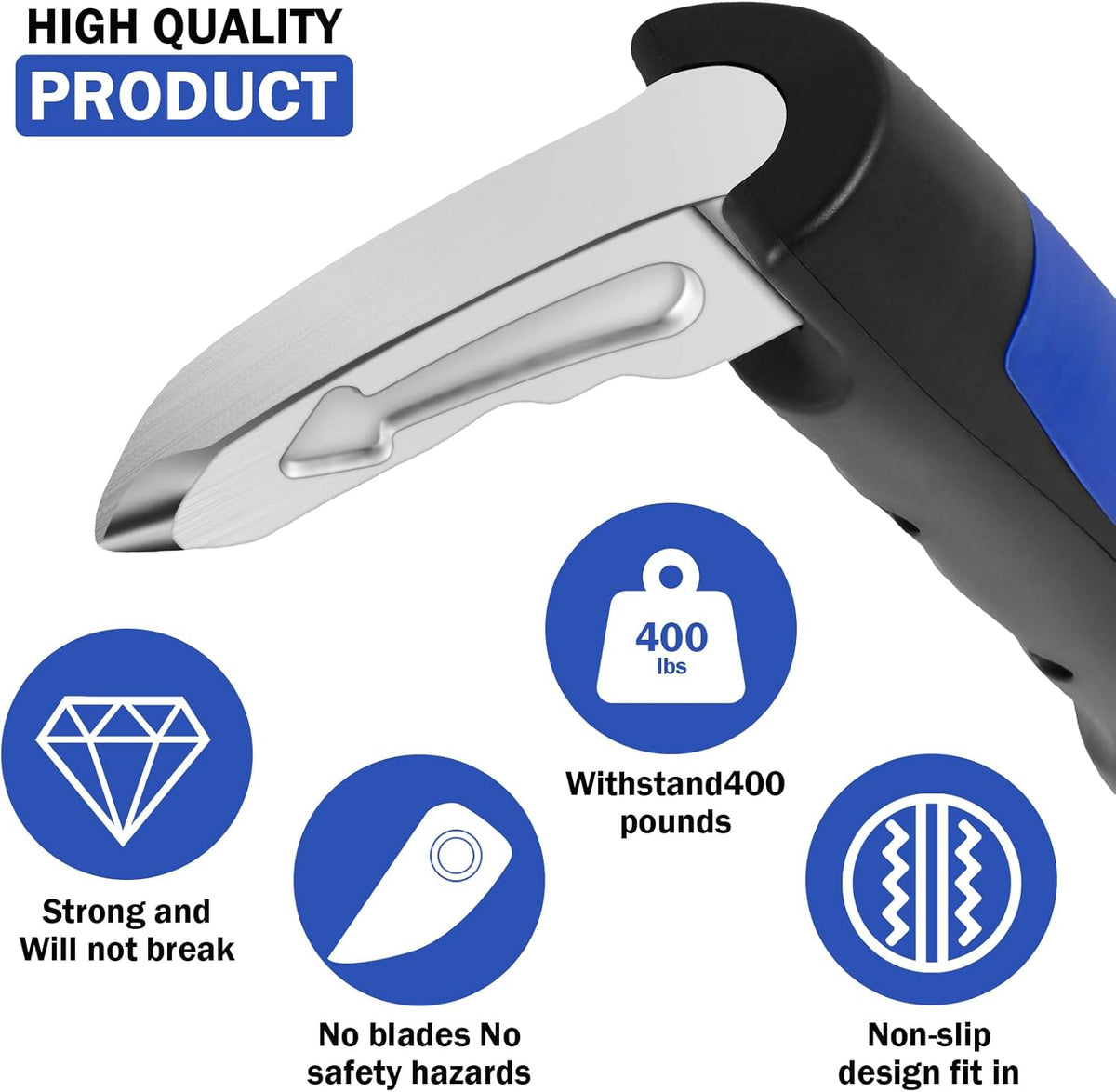 Car assist handle 2-pack with seatbelt cutter and window breaker, 181kg support