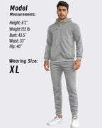 Men's tracksuit set slim fit, lightweight breathable pullover and trousers, casual sporty