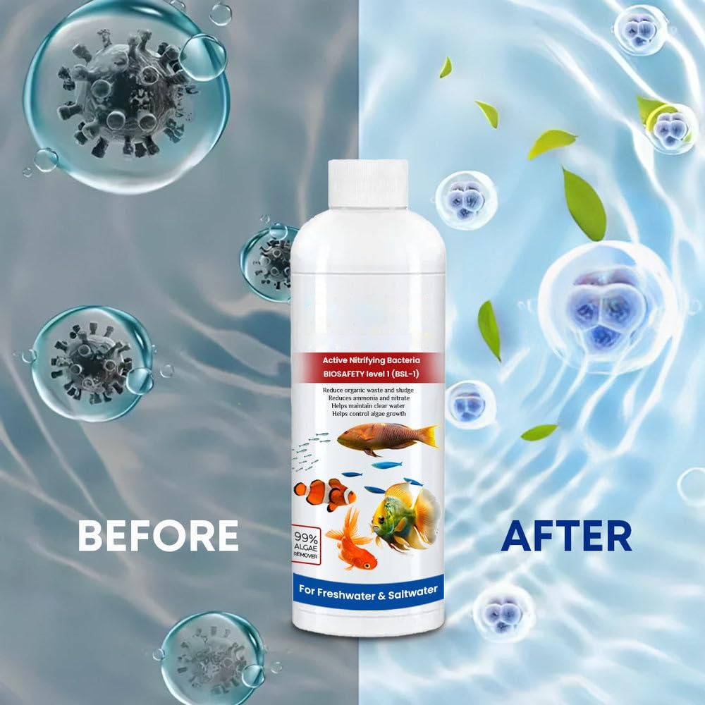 3 Pack Fish Tank Cleaner Liquid aquarium water purifier clarifier