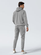 Men's tracksuit set slim fit, lightweight breathable pullover and trousers, casual sporty