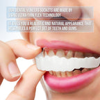 Clip-on veneers upper and lower set snap-on smile cover for stained or crooked teeth