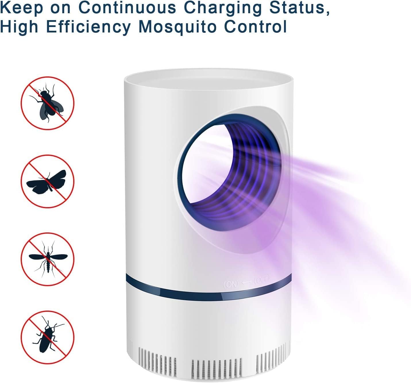 UV mosquito trap 365nm LED indoor outdoor silent fly catcher suction fan