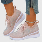 Women orthopedic sneakers with wide toe box and arch support
