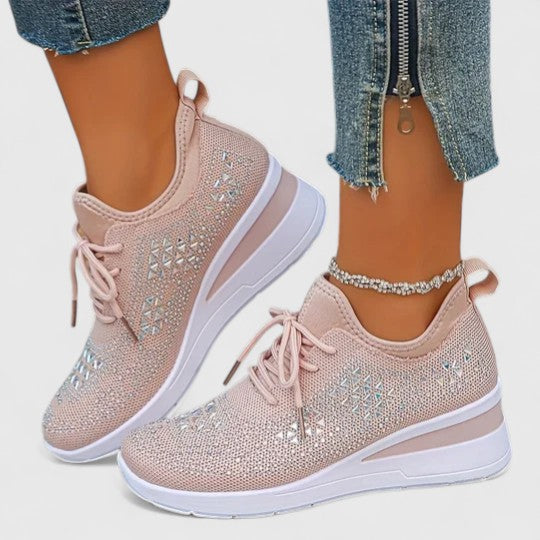 Women orthopedic sneakers with wide toe box and arch support