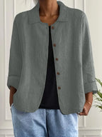 Women's light blouse loose fit, transitional weather layering top