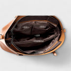 Women vintage structured shoulder bag with short handles in multiple colours