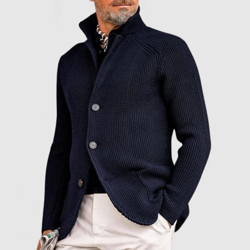 Men's knit vest mixed wool slim fit, smart casual knitwear