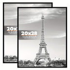 Black wall photo frames set of 2 for posters and artwork, vertical mounting