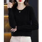 Women knit sweater pullover long sleeve in multiple colours