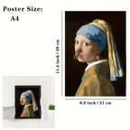 Funny bathroom wall poster, waterproof canvas, 15.7x11.4 inch