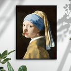 Funny bathroom wall poster, waterproof canvas, 15.7x11.4 inch