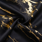 2 piece blackout curtains bronzing marble print ring top for bedroom and living room