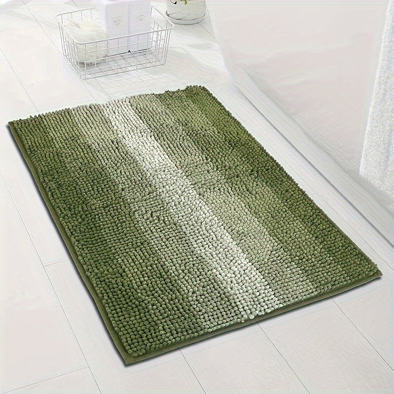 Chenille bath mat non-slip quick-dry for bathroom and entrance