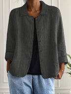 Women's light blouse loose fit, transitional weather layering top