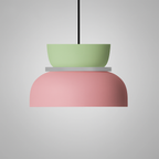 Nordic dome pendant light dual-tone zinc alloy LED 1-light ceiling fixture