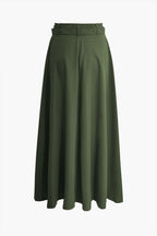 Women's two-piece set crop top and maxi skirt casual summer outfit