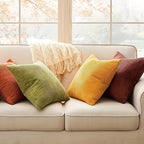 Bohemian rib stripe cushion cover soft woven polyester with zip closure