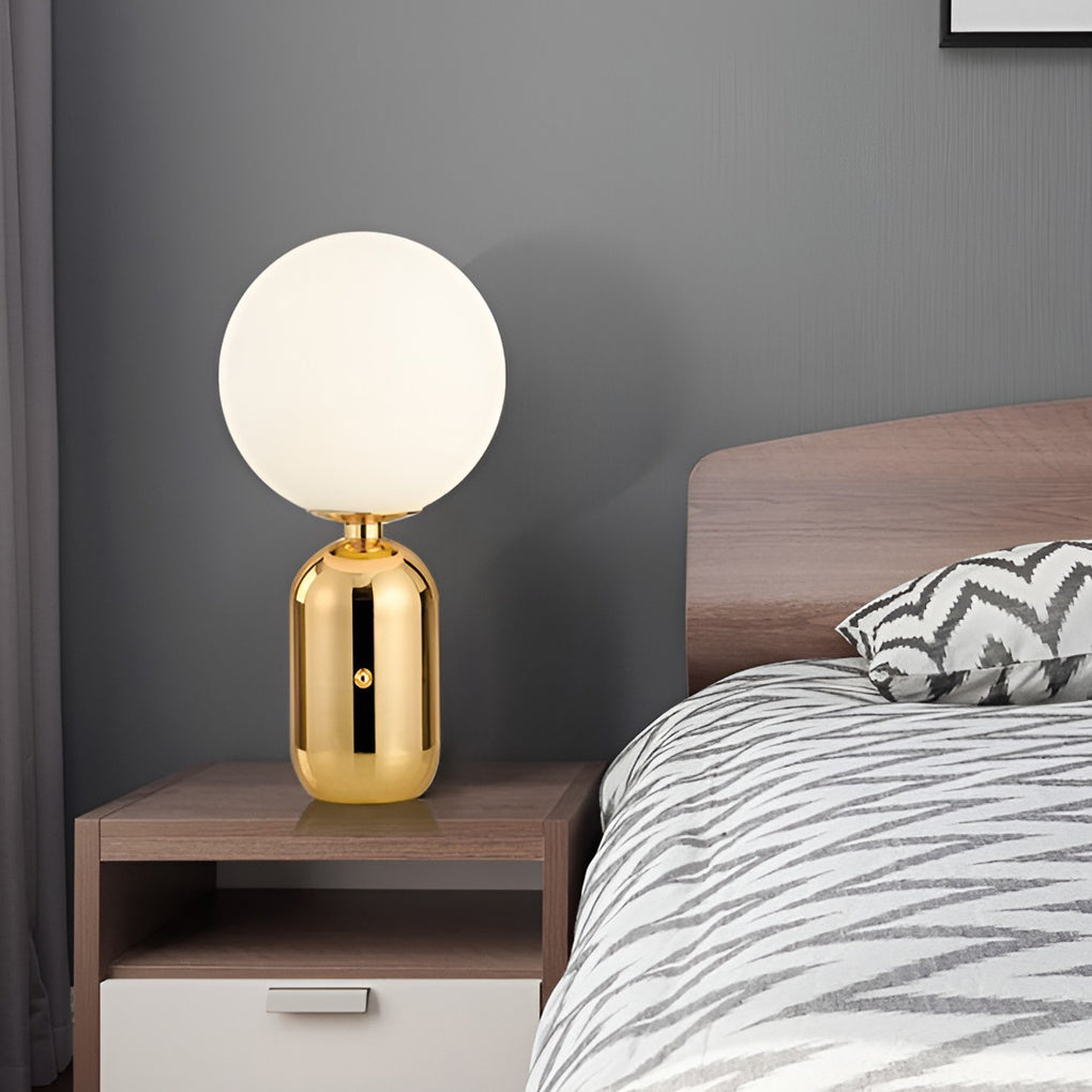 Hand-blown glass table lamp Nordic style in gold and black finishes