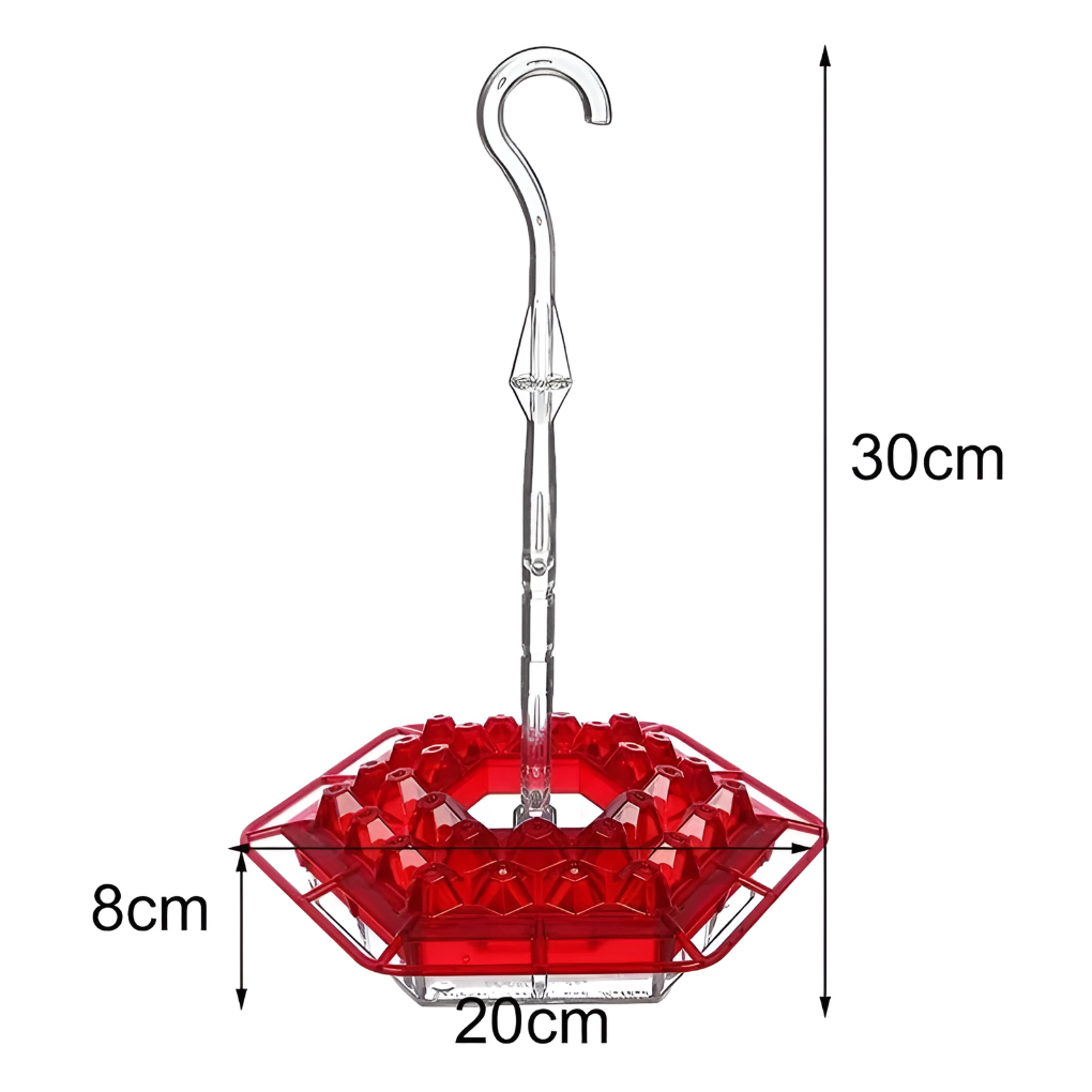 Ant proof hummingbird feeder 30 port 12oz UV-resistant polycarbonate with built-in ant moat