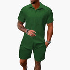 Men's polo shirt and shorts set casual matching co-ord summer outfit