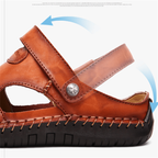 Orthopedic Sandals Unisex Crocodile Print Leather Casual Style