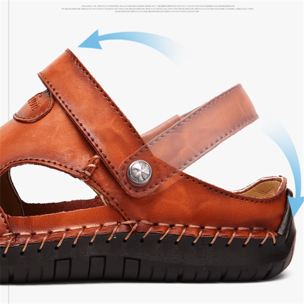 Orthopedic Sandals Unisex Crocodile Print Leather Casual Style