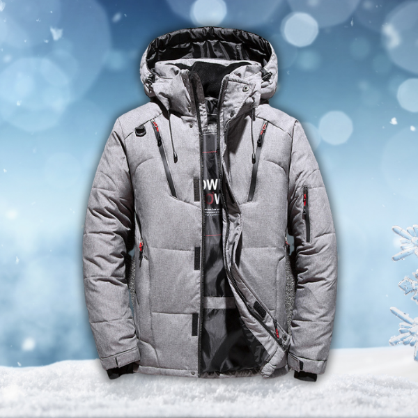 Men's winter jacket waterproof windproof insulated with hood, multiple colours