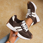 Women's platform sneakers with arch support and breathable upper, multi-color