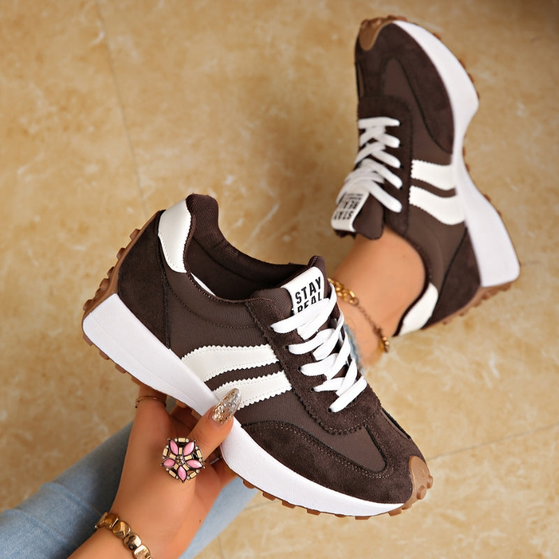 Women's platform sneakers with arch support and breathable upper, multi-color