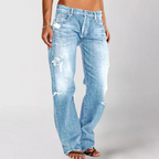 Women denim wide leg jeans relaxed fit in multiple colours