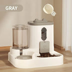 Gravity dog cat feeding station with water dispenser anti-tip BPA-free