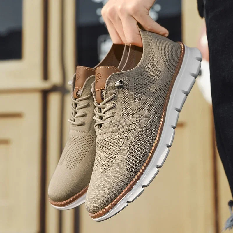 Men's breathable comfort shoes slip-on casual faux leather, EU 36-50