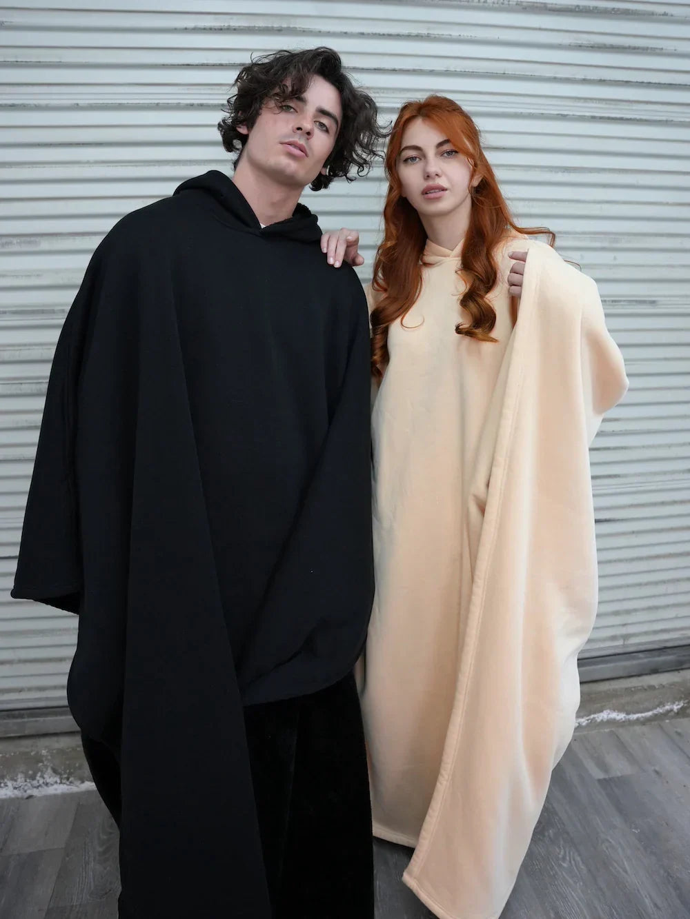 Oversized hoodie blanket for women, silky-soft wearable blanket in multiple colours