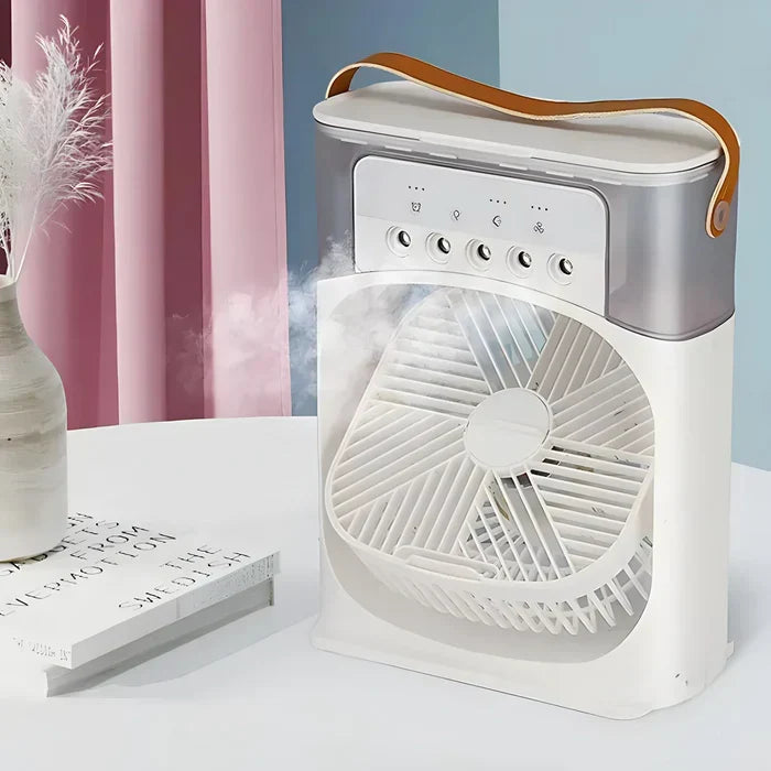 Air cooler fan 3-in-1 white with 7-color LED and 600ml water tank