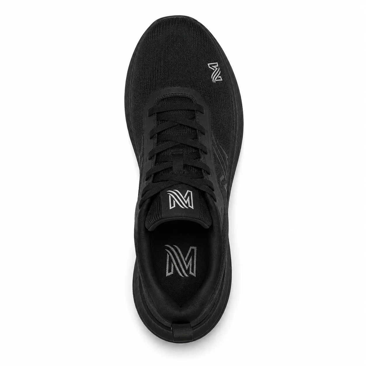 Men orthopedic sneakers wide toe box arch support breathable knit black