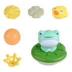 Bath toy fountain frog sprinkler for toddlers, battery-powered