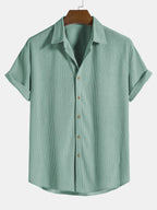 Women's short-sleeve matching set lightweight breathable two-piece shirt and pants