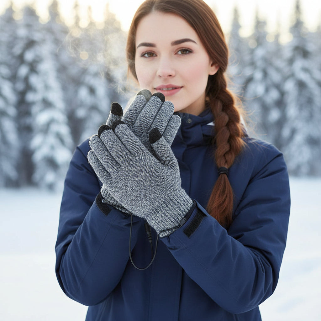 Heated Gloves - USB Rechargeable - Touchscreen & Non-Slip