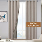 Blackout curtains thermal insulated energy efficient ring top bedroom living room