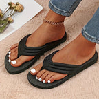 Women's orthopedic slip-on slippers with open toe and cushioned EVA insole