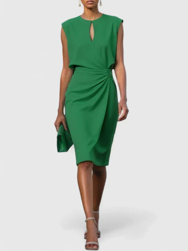 Women's elegant dress in multiple colors, flattering sleek cut for formal and casual occasions