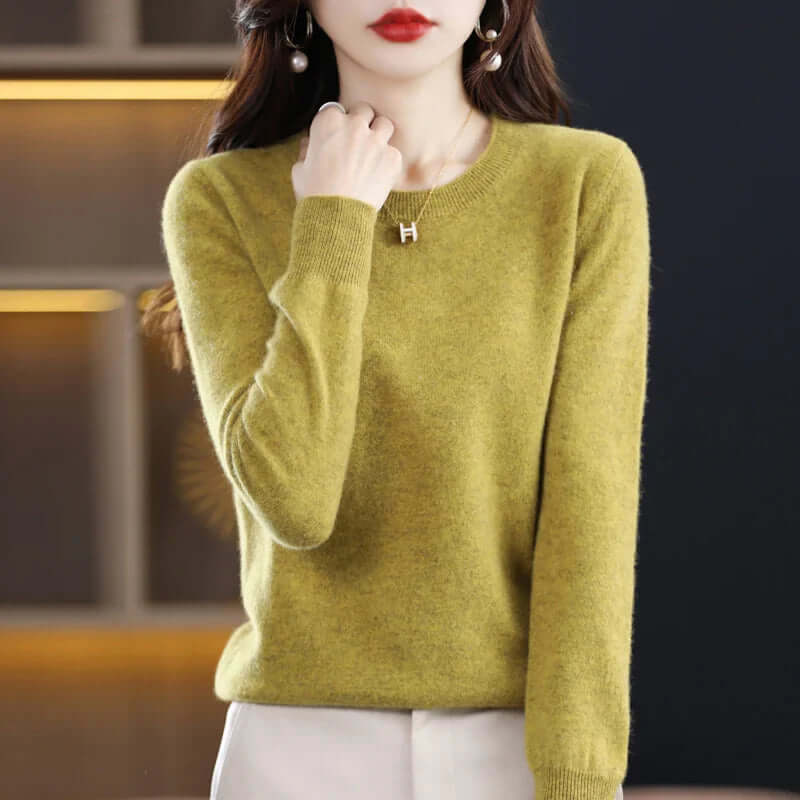 Women knit sweater pullover long sleeve in multiple colours