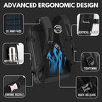 Waterproof 15" laptop backpack with 270° side opening and USB-C charging port