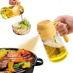 Olive oil sprayer bottle 2-in-1 spray and pour 470mL food-grade glass